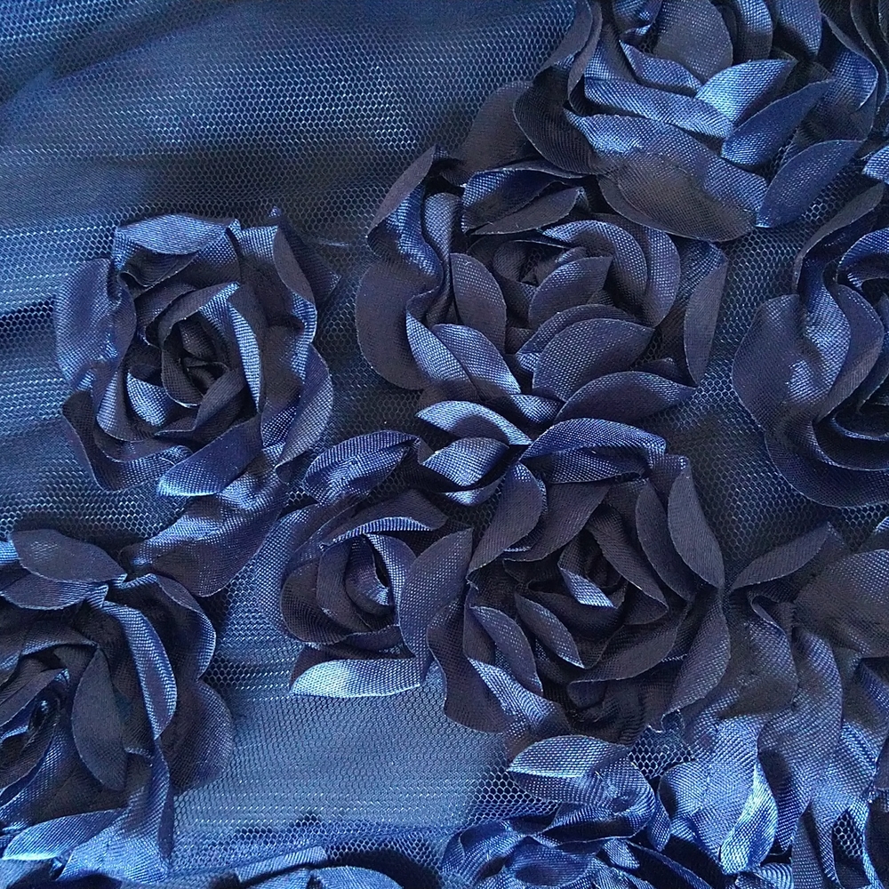 Flower girl dress sleeveless embroidered tulle sparkly dress size 5 - Picture 12 of 14